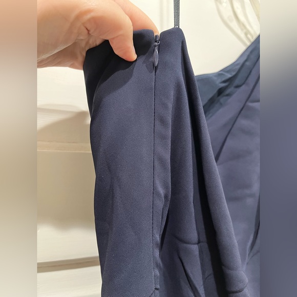 Cushnie one shoulder crepe jumpsuit. Midnight blue. Size 0. New with tags. - Picture 9 of 13